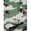 Camouflage Printed Zip Pocket Drawstring Pants - GREEN S
