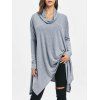 Haut Mouchoir Goutte Epaule à Col Bénitier - Gris XL