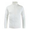 Casual Style Solid Color Turtleneck Sweater - WHITE L