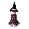 Chapeau Cape d'Halloween Motif Lune et Etoile pour Animal Domestique - Noir XL