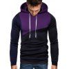 Sweat à Capuche en Couleur Jointive - Iris Pourpre XS