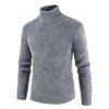 Casual Solid Color Mock Neck Sweater - BLACK 3XL