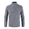 Casual Solid Color Mock Neck Sweater - LIGHT GRAY 2XL
