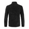 Casual Solid Color Mock Neck Sweater - BLACK 3XL