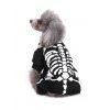 Combinaison squelette Halloween pour animal de compagnie - Noir XL