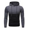 Sweat à Capuche Panneau Bicolore - Gris Foncé XL