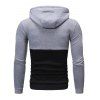 Two Tone Color Panel Pullover Hoodie - LIGHT GRAY 2XL