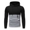 Sweat à Capuche Panneau Bicolore - Noir 2XL