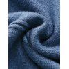 Solid Color Mock Neck Casual Sweater - SEA BLUE 3XL