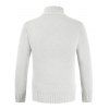 Solid Color Mock Neck Casual Sweater - MILK WHITE 2XL