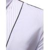 Chemise Plissée Boutonnée avec Passepoil - Blanc XL