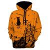 Sweat à Capuche d'Halloween Graphique Imprimé - multicolor L
