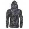 Destroyed Pocket Decoration Hoodie - CARBON GRAY S