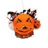 Décoration d'Halloween en Forme de Chauve-souris Fantôme et Toile d'Araignée - Orange Halloween 