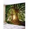 Tapisserie murale imprimée 3D Big Tree - Vert Forêt Moyen W59 X L59 INCH