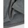 Sweat à capuche zippé avec poche de couleur - Cendre gris 2XL