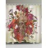 Rideau de Douche d'Halloween Motif de Crâne et de Fleur - multicolor B 180*200CM
