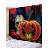 Tapisserie d'Halloween Citrouille crâne Sanglant Dessin Animé - Acajou W79 X L59 INCH