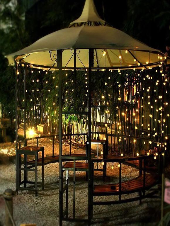 Outdoor Christmas Ball Shape Waterproof Solar String Lights - YELLOW 
