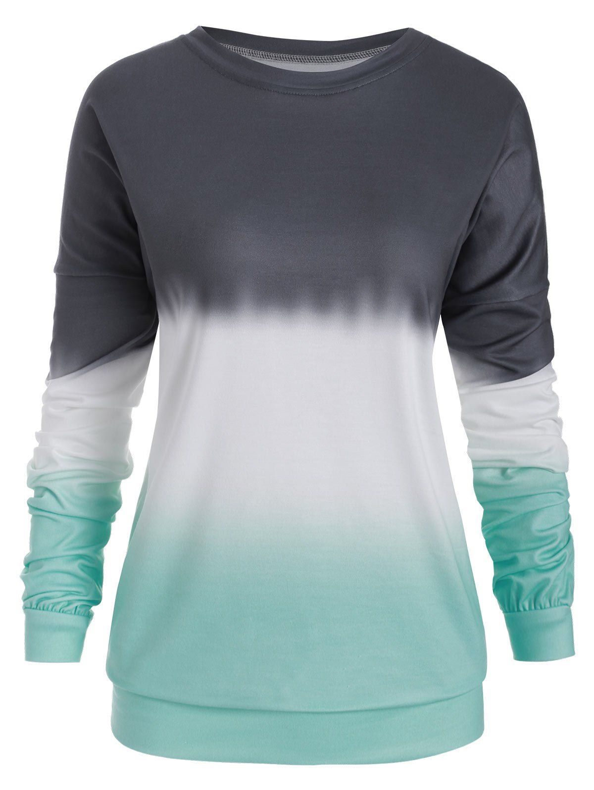 

Plus Size Dip Dye Drop Shoulder Sweatshirt, Gray