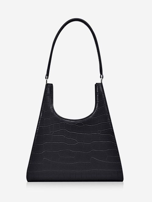 Sac à Bandoulière Animal Gaufré - Noir 