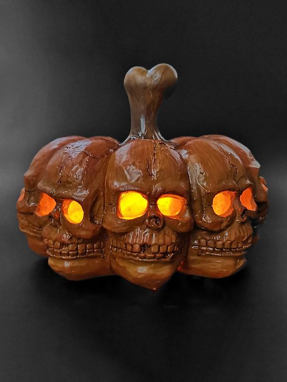 Lampe d'Halloween Portable Universel Citrouille Crâne - Orange Papaye 