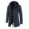 Manteau Trench Zippé en Couleur Unie à Cordon - Cadetblue XL