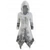 Robe Mouchoir d'Halloween Arbre Imprimé Grande Taille à Lacets - Nuage Gris 1X