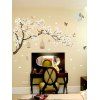 Stickers décoratifs muraux avec fleurs, arbres et oiseaux - multicolor 30*90CM*4PCS