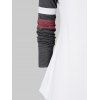 Plus Size Raglan Sleeve Colorblock Curved T Shirt - WHITE L