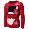 Christmas Santa Claus Pattern Sweater - BLACK L