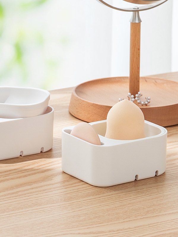 

Makeup Sponge Power Puff Drying Stand Makeup Sponge Holder, White