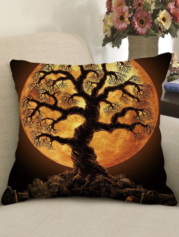 Housse de Coussin d'Halloween Gothique Décorative Imprimé - multicolor C W18 X L18 INCH