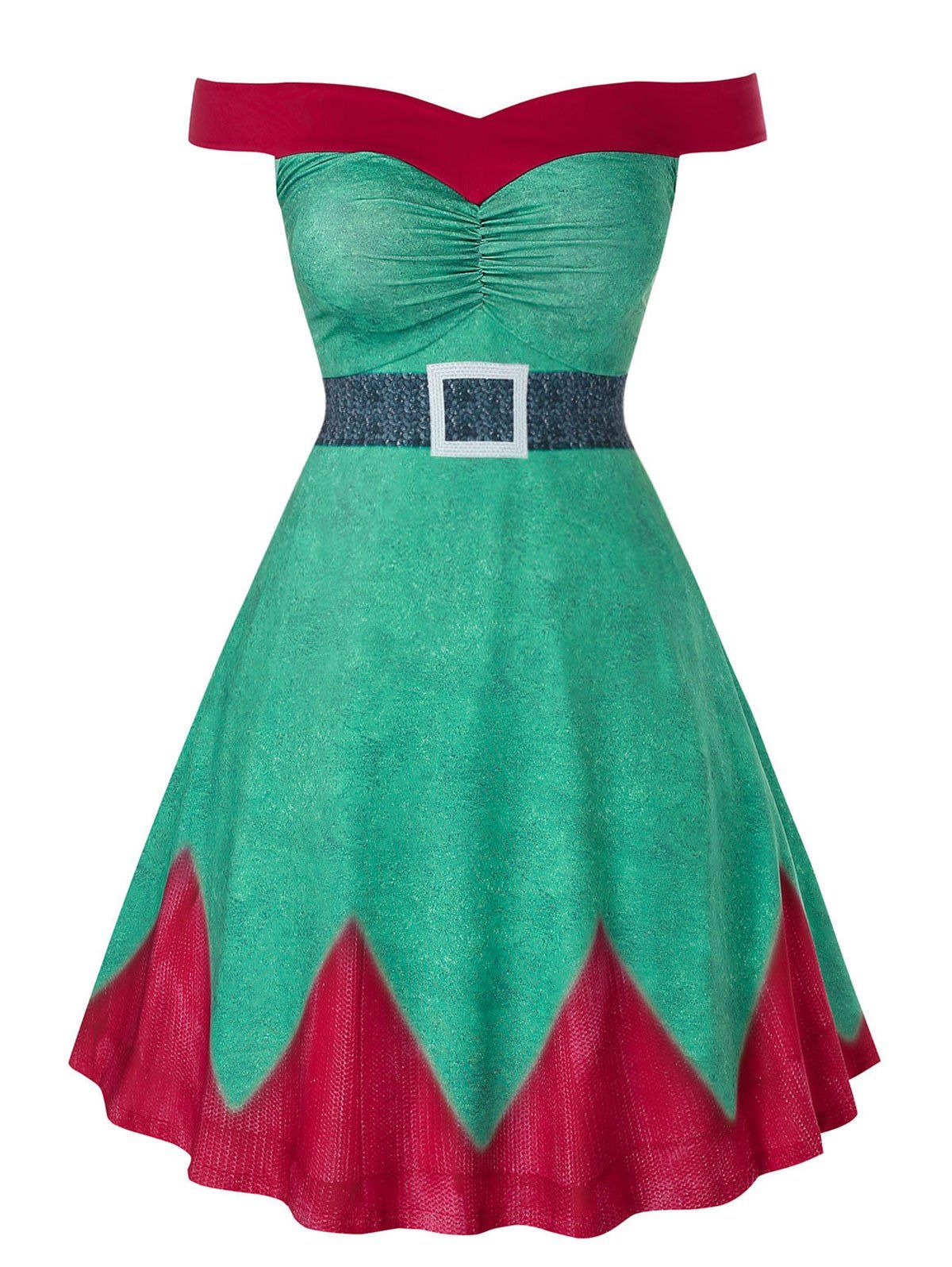 plus size green christmas dress