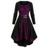 Robe Crâne en Dentelle Grande Taille à Col V - Orchidée Foncée 1X
