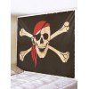 Tapisserie Murale d'Halloween Crâne de Pirate Imprimée - multicolor A 200*180CM