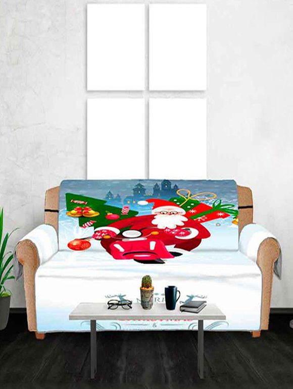 Housse de Canapé Père Noël Cadeau et Sapin Design - multicolor THREE SEATS