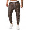 Pantalon de Jogging Motif à Carreaux à Cordon - café XL