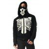Sweat à Capuche Zippé Crâne Squelette Cool - Noir 3XL