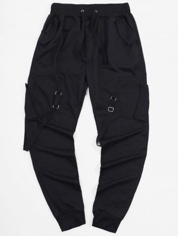 tribal ditsy patchwork print long jogger pants