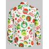 Chemise Motif Boule de Noël de Bonbon et d'Etoile à Manches Longues - multicolor XL
