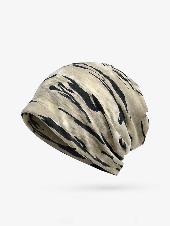 Chapeau Foulard Elastique Camouflage Imprimé à Double Usage - Kaki 
