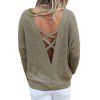Pull Convertible Croisé en Couleur Unie - Bois XL
