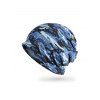 Chapeau Foulard Elastique Motif Camouflage à Double Usage - Bleu 