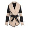 Manteau Bouclé Bicolore en Laine - multicolor A 2XL