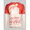 Sweatshirt Père Noël et Lettre Imprimés - multicolor 3XL