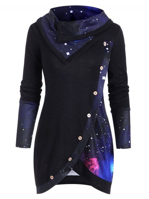 galaxy print sweater