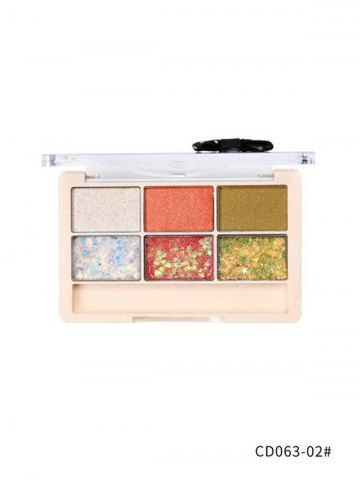 6 Colors Glitter Professional Stars Eyeshadow Compact
