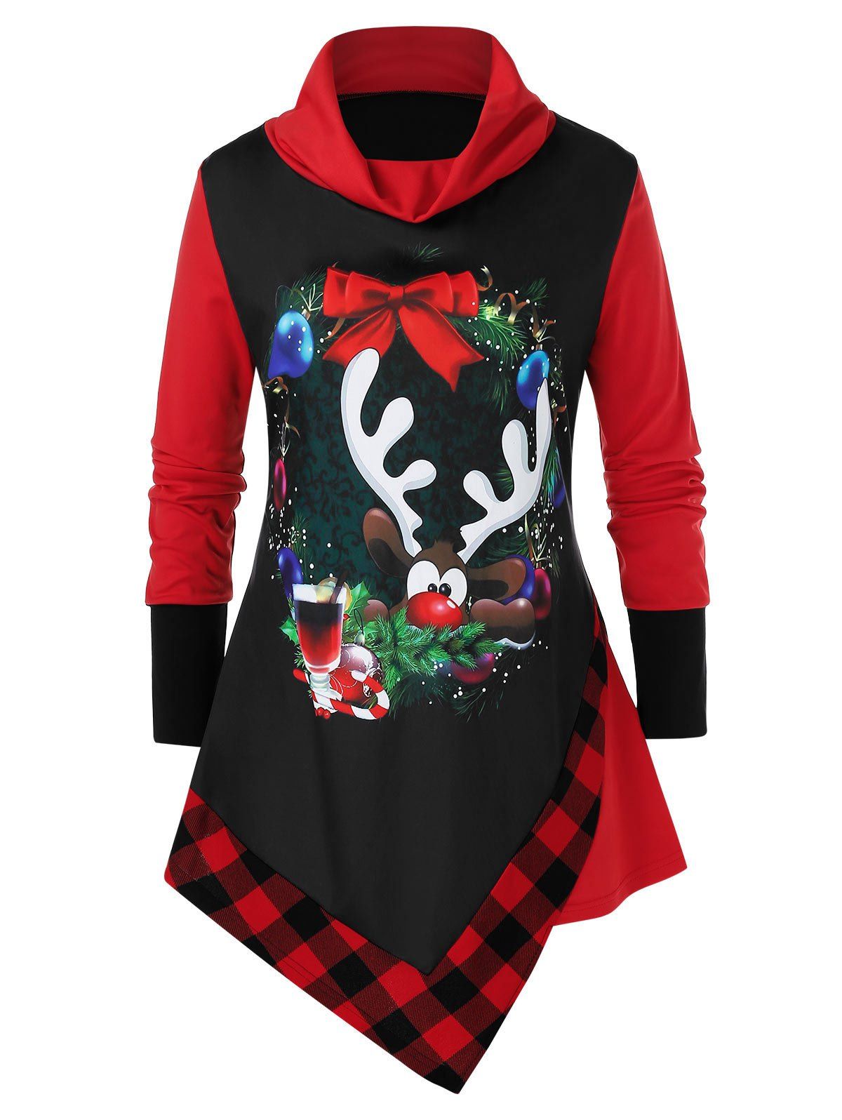 plus size christmas tunic dress