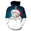 Christmas Snowman Printed Hoodie - multicolor XL